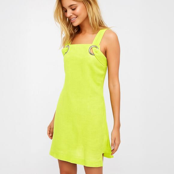 Style Mafia x Free People Linen Shift Mini Dress - Size M - Picture 1 of 7